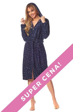 Župan L&L 9156 ZPPR dámsky dlhý S-2XL tmavě modrá S-160/94/102