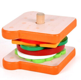 Mamido Drevený sendvič 8 dielov s receptami 10 ks