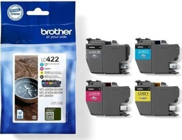 Brother Brother LC422VALDR Ink Cartridge, Black, Cyan, Magenta, Yellow