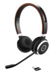 JABRA Evolve 65 SE Stereo (MS) červeno-čierna / Pre callcentrá / Bezdrôtová / Stereo / BT / MS (6599-833-309)