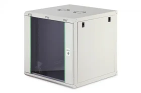 Digitus Dynamic sivá / Nástenný rozvádzač / 19" / 12U / 607x600x600 mm / sklenené dvere (DN-37110)