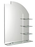AQUALINE - Zrkadlo WEGA s poličkami 65x90cm 65028