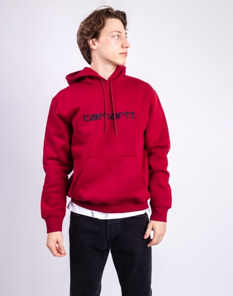 Carhartt WIP Hooded Carhartt Sweat Scarlet/Graphite M