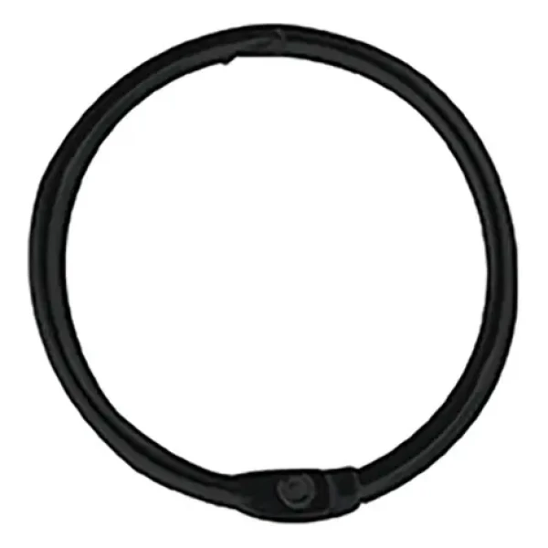 Spirella RINGO SMALL sada 12 ks krúžkov na sprchové závesy matná čierna / kov / priemer 4 cm (7610583205957)