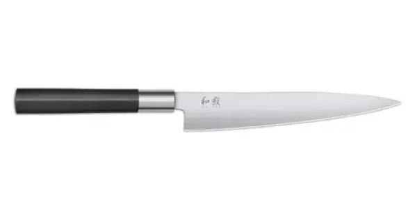 KAI Nôž filetovací Wasabi Black / 18 cm / pružná čepeľ / nerezová oceľ 6A/1K6 / 58 HRC (6761F)