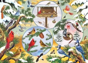 COBBLE HILL Puzzle Kúzlo vtáčikov v zime