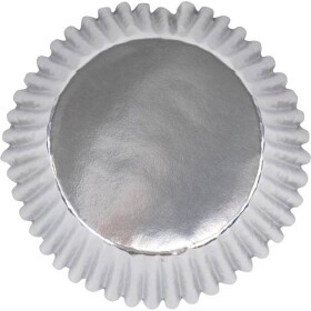 Strieborné metalické košíčky na cupcakes, 30 ks - PME - PME