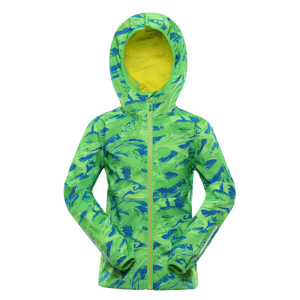 Dětská softshellová bunda s membránou ALPINE PRO LANCO neon green 140-146