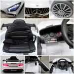 Mamido Elektrické autíčko Mercedes GTR-S biely, mäkké kolesá EVA, pohodlné sedátko s licenciou