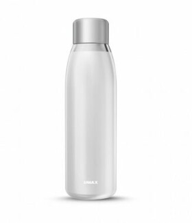 UMAX Smart Bottle U5 biela / Múdra fľaša / 500ml / upozornenie na pitný režim / oceľ (UB703)