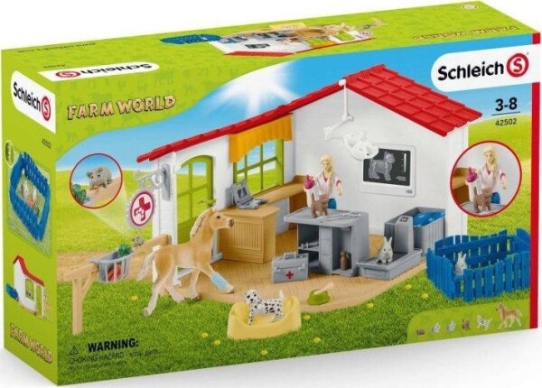 Schleich Farm World 42502 Ordinácia veterinára s domácimi zvieratami