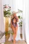 Sexy Koucla Monokini "High Leg" with belt to tie LEO L