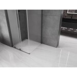 MEXEN/S - Velar L sprchovací kút, posuvné dvere 100 x 100, dekor, grafit metal 871-100-100-33-95