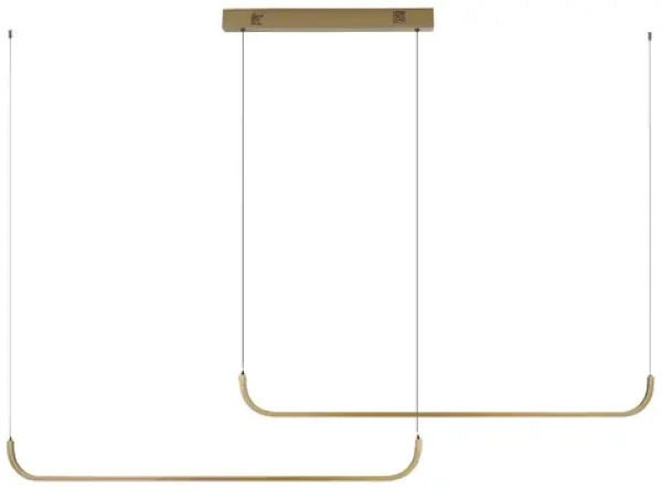 Immax NEO PATTINI SMART zlatá / Závesné svietidlo dvojité / 160-280cm / 53W / 3640lm / Zigbee 3.0 TUYA (07228L)