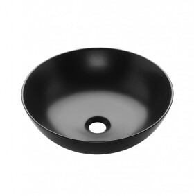 INVENA - Umývadlo na dosku DOKOS 39,5 cm, čierna pololesk CE-19-005-C