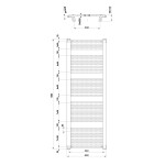 AQUALINE - ORBIT vykurovacie teleso s bočným pripojením 600x1680 biela ILO66T
