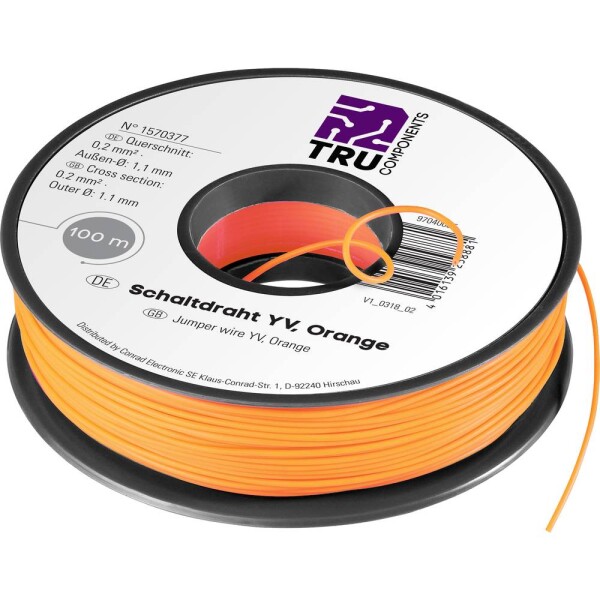 TRU COMPONENTS 1564676 spojovací drôt, Yv, 1 x 0.20 mm², modrá, 100 m; 1564676