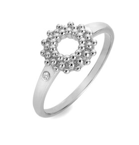 Hot Diamonds Krásny strieborný prsteň diamantom Blossom DR278 mm