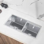 VELAZO VELAZO - Dvojkomorový oceľový drez 78 x 45 cm s hlbokou misou, INOX VELAZ7845