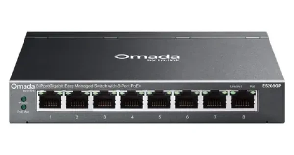 TP-LINK ES208GP / Switch / 8× GLAN PoE+ / 64 W / Omada Managed (ES208GP)
