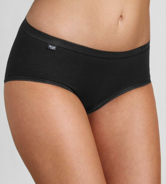 Dámske nohavičky Basic + Midi 2P čierne - Sloggi BLACK 46