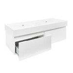 Kúpeľňová skrinka s umývadlom SAT Evolution 118x30x44, 8 cm biela mat SATEVO120WMU2 SATEVO120WMU2