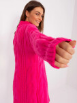 Dámske svetrové šaty AT SW 2367 1.35P Fluo pink - FPrice one size neonová růžová