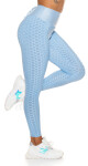 Sexy High Waist Push-Up Leggings with Bow babyblue L/XL