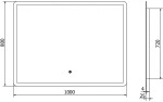 MEXEN - Navia zrkadlo s osvetlením 100 x 80, LED 6000K, 9803-100-080-611-00