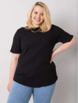 Černá pruhovaná halenka plus size velikosti 2XL