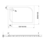Mereo Obdĺžniková sprchová vanička, 100x80x3 cm, bez nožičiek, liaty mramor CV78M