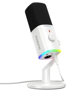 Maono PD100X biela / Dynamický mikrofón / XLR / USB-C / 48 kHz/24 bit / RGB (PD100X White)