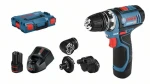 BOSCH GSR 12V-15 FC / Aku vŕtací skrutkovač s príslušenstvom / 12V / 2.0Ah / 10 mm skľučovadlo / 1300 ot-min / 30 Nm (0.601.9F6.000)