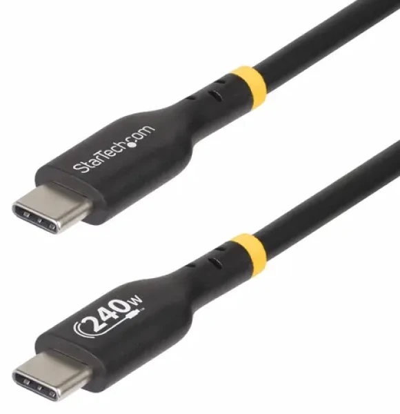 StarTech / Nabíjací kábel / USB-C (M) - USB-C (M) / 240W / 5A / USB 2.0 / 2 m (USB2EPR2M)