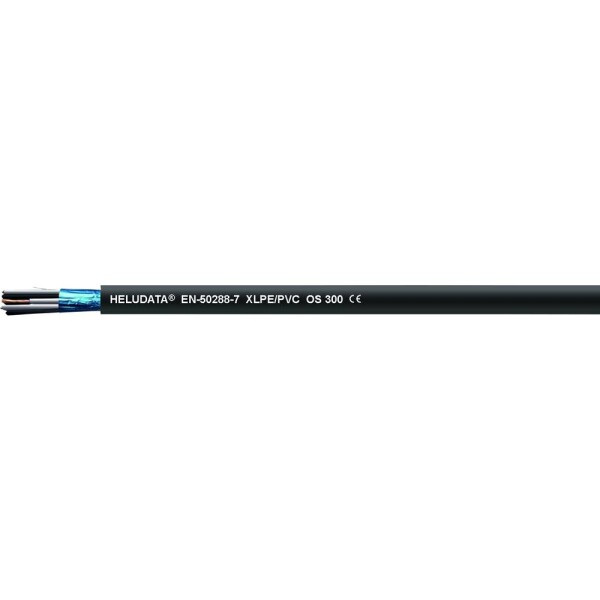 HELU 11013478 nástrojový kábel HELUDATA® EN50288-7 OS 300 4 x 2 x 1.5 mm² čierna 100 m; 11013478