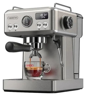 HiBREW H10A strieborno-šedá / Pákový kávovar / 1350 W / 19 bar / 1,8 l / regulácia teploty (H10A)