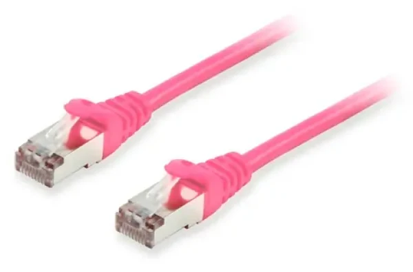 Equip ružová / Patch kábel / Cat6a S/FTP / PoE+ / 7,5 m / LSZH (606907)