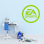 Veselá Stena Samolepka EA Sports Farba: biela, Veľkosť: 80 x 80 cm