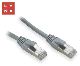 Lynx patch kábel Cat5e FTP 0,3 m šedý / Patch kábel / RJ45 / CCA / 10 ks (LX-FTP5E-0030-GREY)