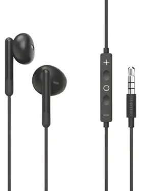HAMA Noble čierna / Slúchadlá do uší - štuple / mikrofón / 3,5 mm jack / 1,2 m