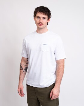 Patagonia M's Boardshort Logo Pocket Responsibili-Tee Fiber White S
