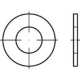 Podložka 88100 ocel glavanizované zinkom 200 ks TOOLCRAFT TO-5444184; TO-5444184