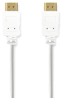 Nedis HDMI kábel s Ethernetom 2 m biela / Kábel HDMI / 4K 60 Hz / ARC / 18 Gbps (CVGL34060WT20)