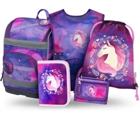 BAAGL SET 5 - Školský set Zippy PLUS Kôň: aktovka / peračník / sáčok / zástera / peňaženka (A-34955)