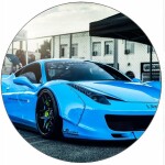 Jedlý papier Ferrari 458 modré 19,5 cm - Pictu Hap - Pictu Hap