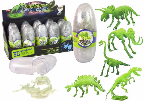 Mamido Svietiace v temnote 3D Skelet Dinosaurov Mamuta v Vajci