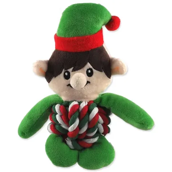 DOG FANTASY Hračka Winter Tale škriatok uzlový s pískatkom / Pre psov / 20 cm (454-862396)