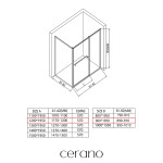 CERANO - Sprchovací kút Versaro L/P - 6 mm - čierna matná, transparentné sklo - 120x90 - zasúvacia CER-8050BD80295