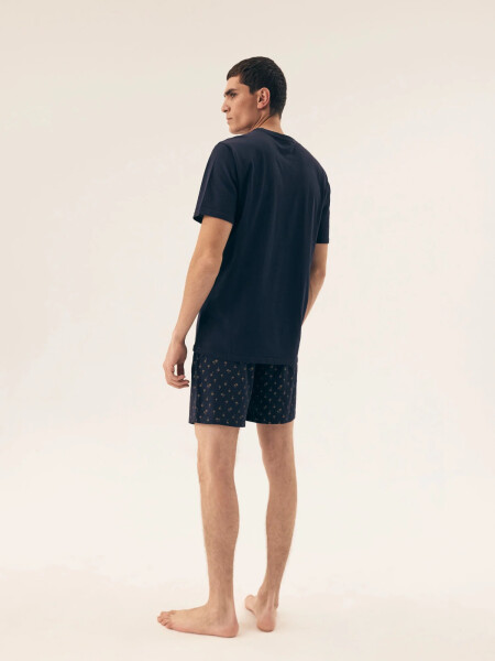 Pánske pyžamo 42601 Shore tmavomodré - HENDERSON tmavě modrá L