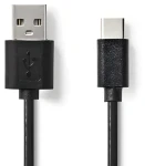 Nedis USB-A - USB-C nabíjací kábel čierna / Kábel / USB 2.0 / 480 Mbps / 2 m (CCGL60601BK20)